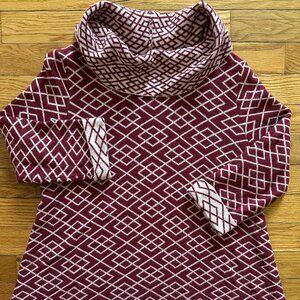 NWOT Anthropologie Moth Galena Geometric Cowlneck Sweater Tunic - Size Small